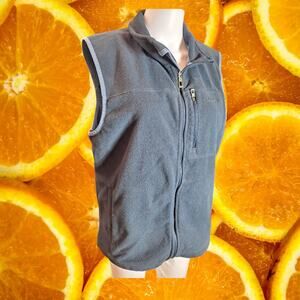 L.L.Bean Men's‎ Gray Polyester Fleece Full-Zip Sweater Vest Size M